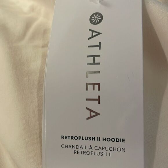 NWT Athleta Retroplush 11 Hoodie. 3X. Magnolia White - Picture 6 of 9
